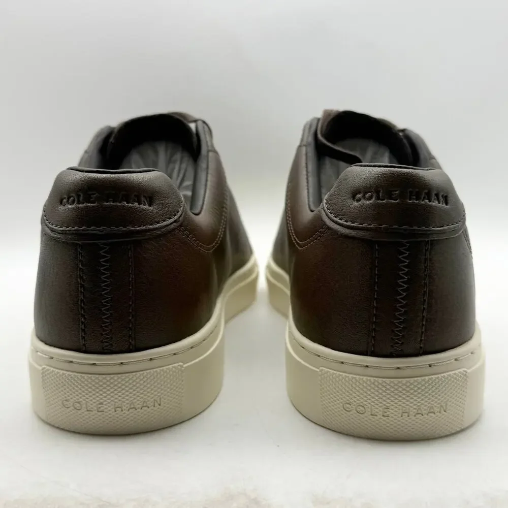 Cole Haan Mens Jensen Low-Top Casual Sneakers Size 11 EU 44 Brown Leather NIB
